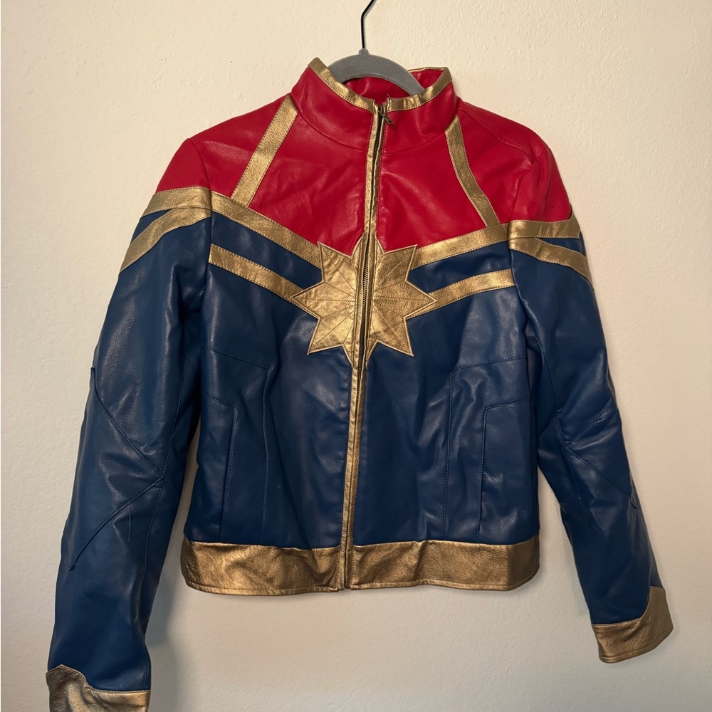 Captain marvel faux leather Jacket